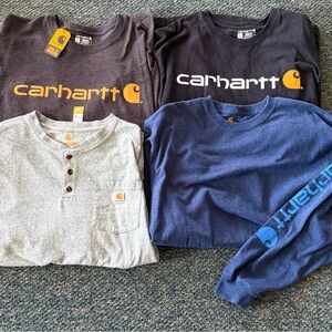 Carhartt adult' Logo Long Sleeve Shirts - Black, Gray, and Blue